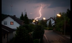 Ein Blitz Foto