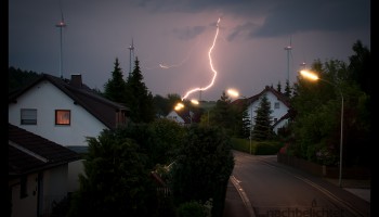 Ein Blitz Foto