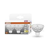 OSRAM Star Reflektor LED-Lampe für GU5.3-Sockel, klares Glas ,Warmweiß (2700K), 345 Lumen, Ersatz für herkömmliche 35W-Leuchtmittel, nicht dimmbar, Double-Pack