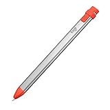 Logitech Crayon Digital Pencil for Education, digitaler Zeichenstift für alle ab 2018 veröffentlichten iPads mit Apple Pencil Technologie, Anti-Roll-Design und dynamischem Smart-Tip - Silber/Orange
