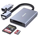 BENFEI SD 4.0 Kartenleser, USB-C/USB-A 2-in-1 Speicherkartenleser für SDXC SDHC SD MMC RS-MMC MicroSDXC MicroSD Micro SDHC-Karte, UHS-II und UHS-I Karten