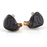 LINSOUL KZ ZS10 PRO X Upgraded 1DD+4BA Hybrid Driver HiFi in Ear Earphones IEM with Alloy Faceplace Detachable Recessed 2Pin Cable for Audiophile Musician DJ Stage (ZS10 PRO X, Black, without Mic)