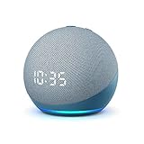 Echo Dot (4. Generation) | Smarter Lautsprecher mit Uhr und Alexa | Blaugrau