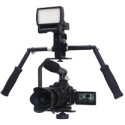 Schwebestativ DSLR Flopod und LED-Videoleuchten für DSLR’s
