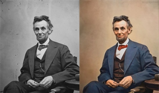 Abe Lincoln in Farbe (via http://www.rsvlts.com)