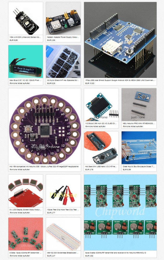 Meine Arduino-Kollektion bei Ebay