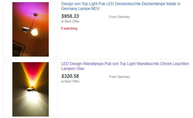 eBay Home&Garden PUK Wandlampen