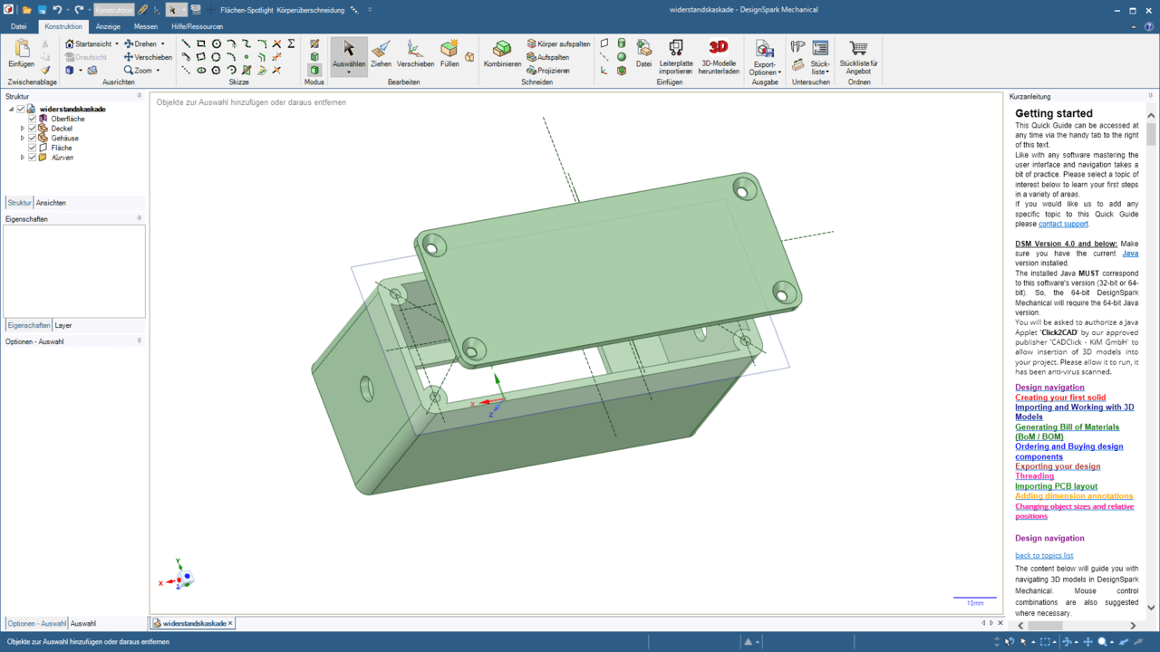 Design Spark Mechanical Freeware CAD Software