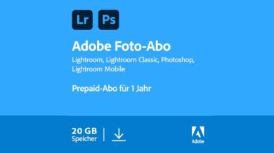 Schnäppchen: 12 Monate Adobe Creative Cloud Foto Pre-Paid 34 % günstiger