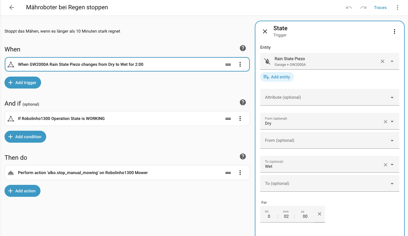 native Home Assistant Automation